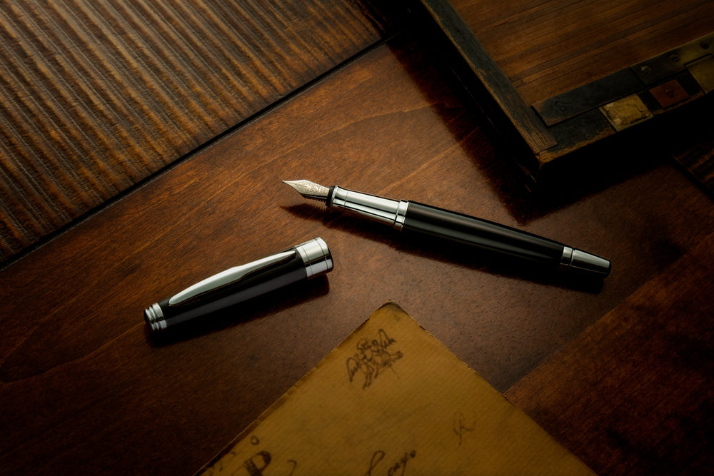 black fountain pen set Schmidt fine nib luxury fountain pen elegant fountain pen