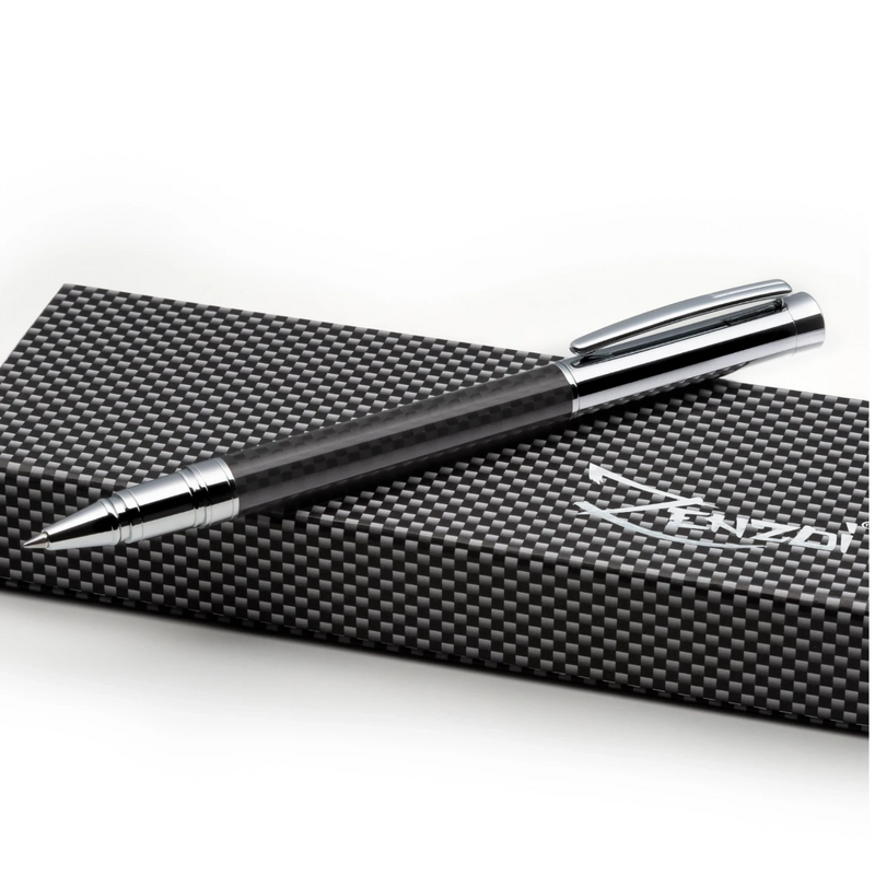 Carbon Fiber Rollerball Pen Set with Schneider Ink Refill - ZenZoi