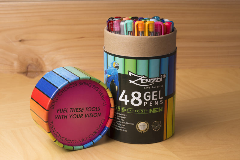 A Learning Journey: Tomoson Review: Chalko's 48-Pack Gel Pens Set