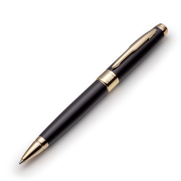 Black and Gold Ballpoint Pen with Schmidt Ink Refills - ZenZoi