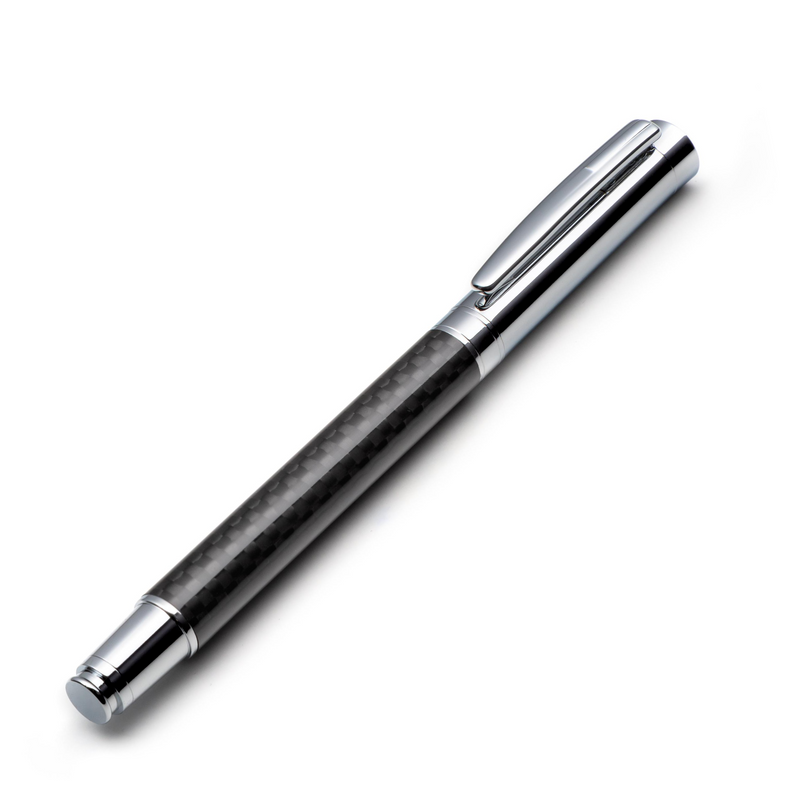 Carbon Fiber Fountain Pen Set with Schmidt Fine Nib | ZenZoi
