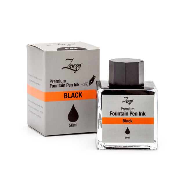 Fountain Pen Ink Black - Bottle 50ml - ZenZoi