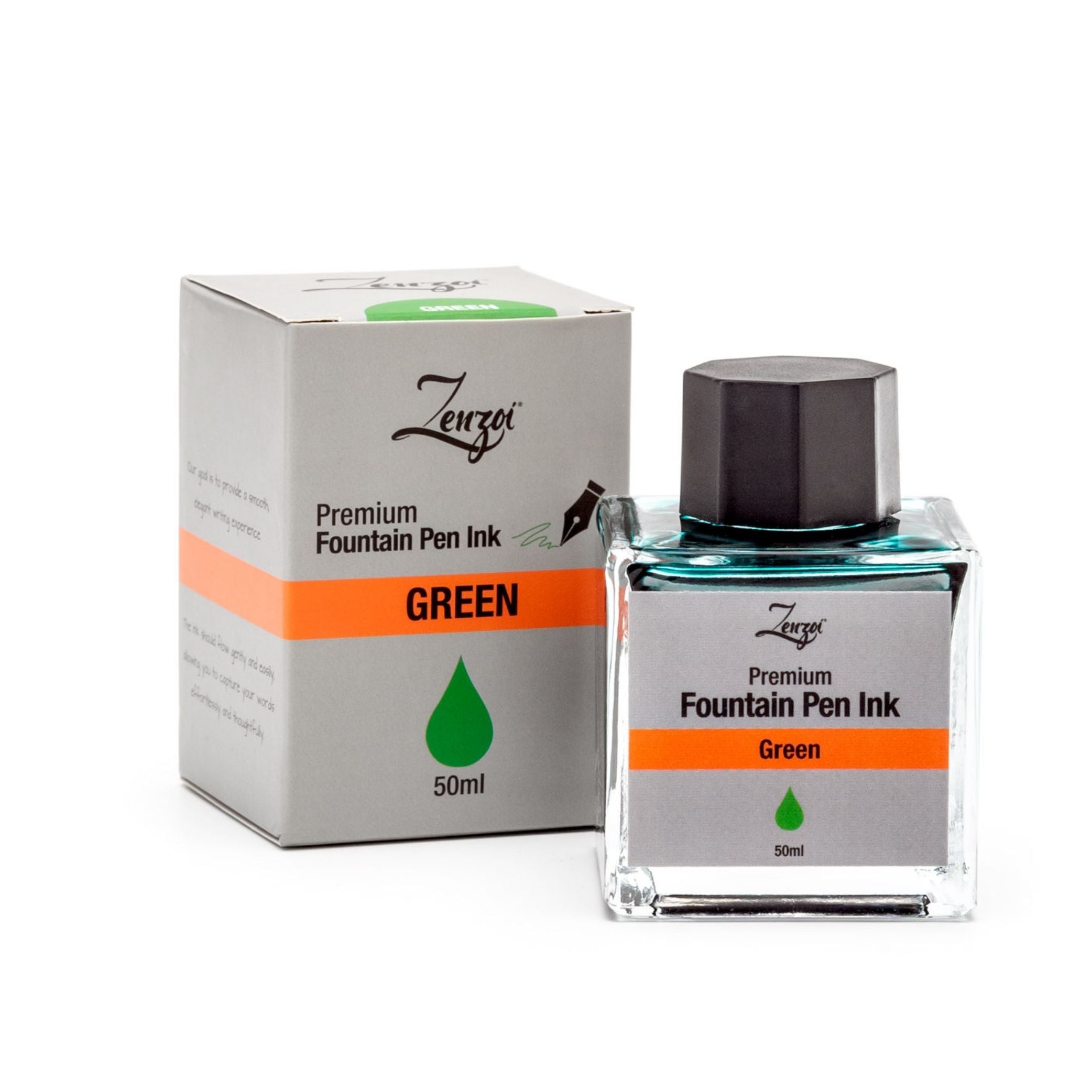 Fountain Pen Ink Green - Bottle 50ml | ZenZoi