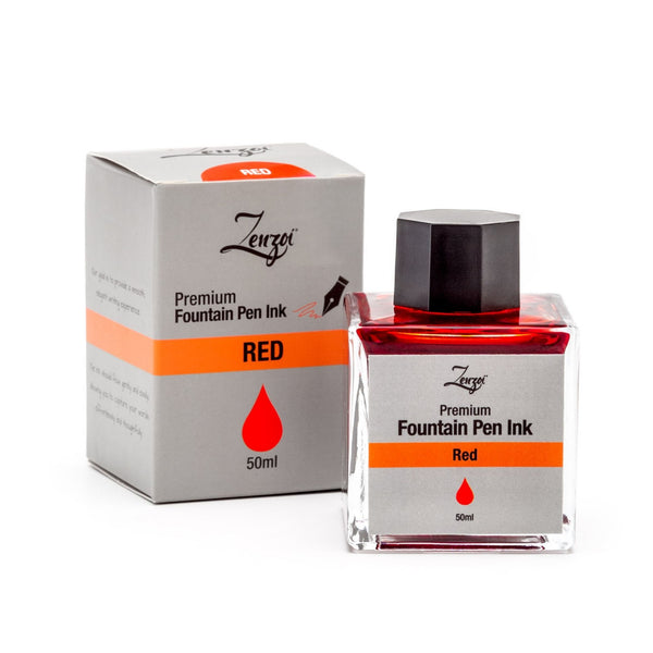 Fountain Pen Ink Red - Bottle 50ml - ZenZoi