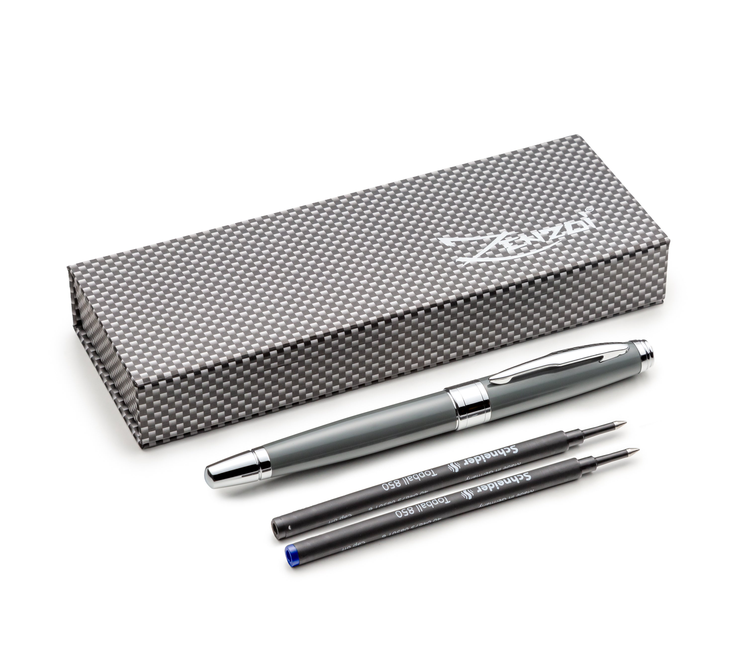Gray Rollerball Pen Set with Schneider Ink Refill ZenZoi