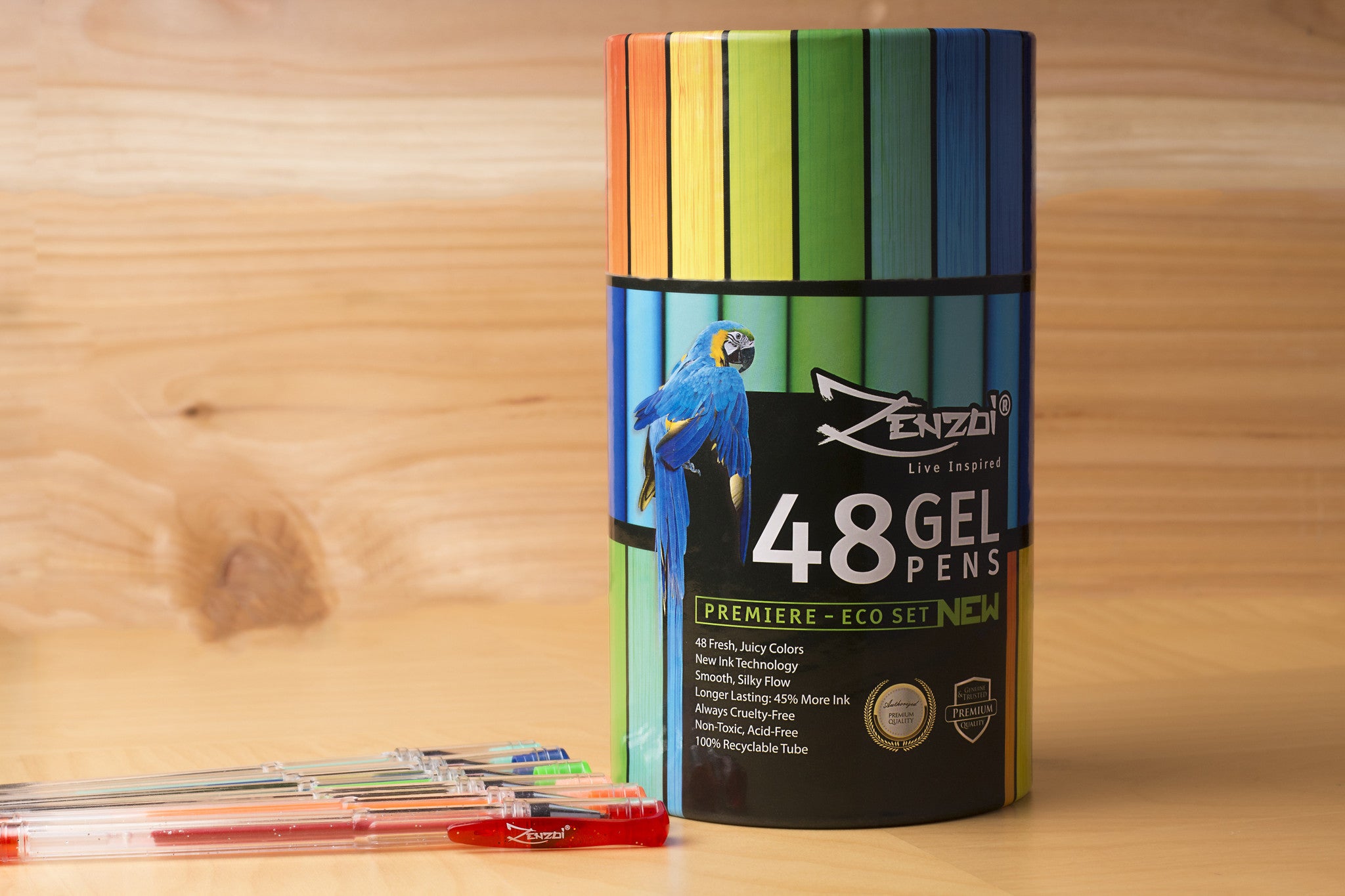 Gel Ink Pen Set with 48 Gorgeous Colors – Artist Quality Ideal For ...