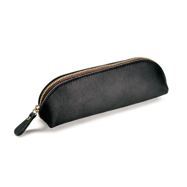 Leather Black Pencil Case - ZenZoi