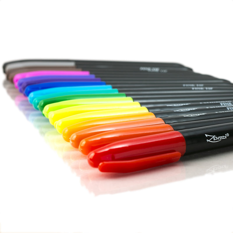 Vitoler 18 Assorted Color Permanent Markers,Fine Point Art Marker 18 Colors