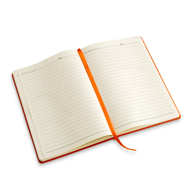 Hardcover Orange Journal Notebook A5 Size with Gift Box - ZenZoi
