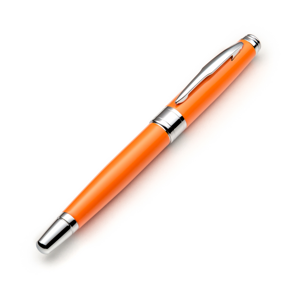 Orange Rollerball Pen Set with Schneider Ink Refill - ZenZoi