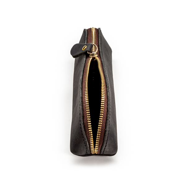 Leather Black Pencil Case - ZenZoi