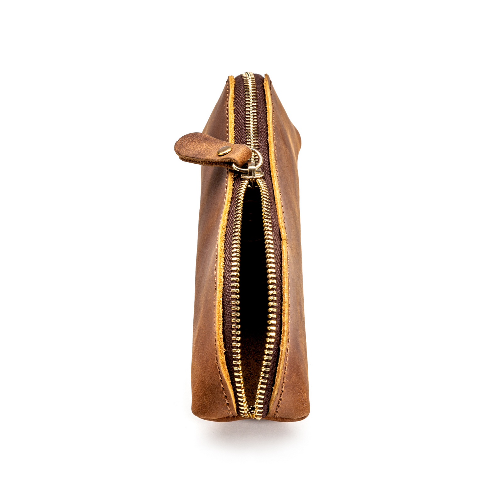 Leather Brown Pencil Case | ZenZoi