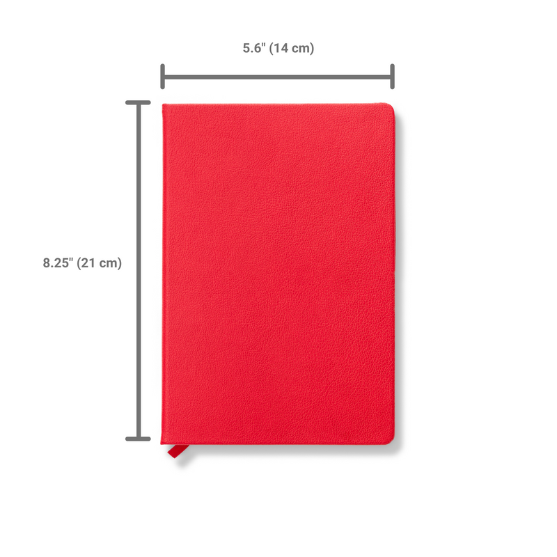 Hardcover Red Journal Notebook A5 Size with Gift Box - ZenZoi