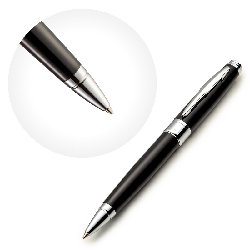 Black Ballpoint Pen Set with Ink Refills - ZenZoi