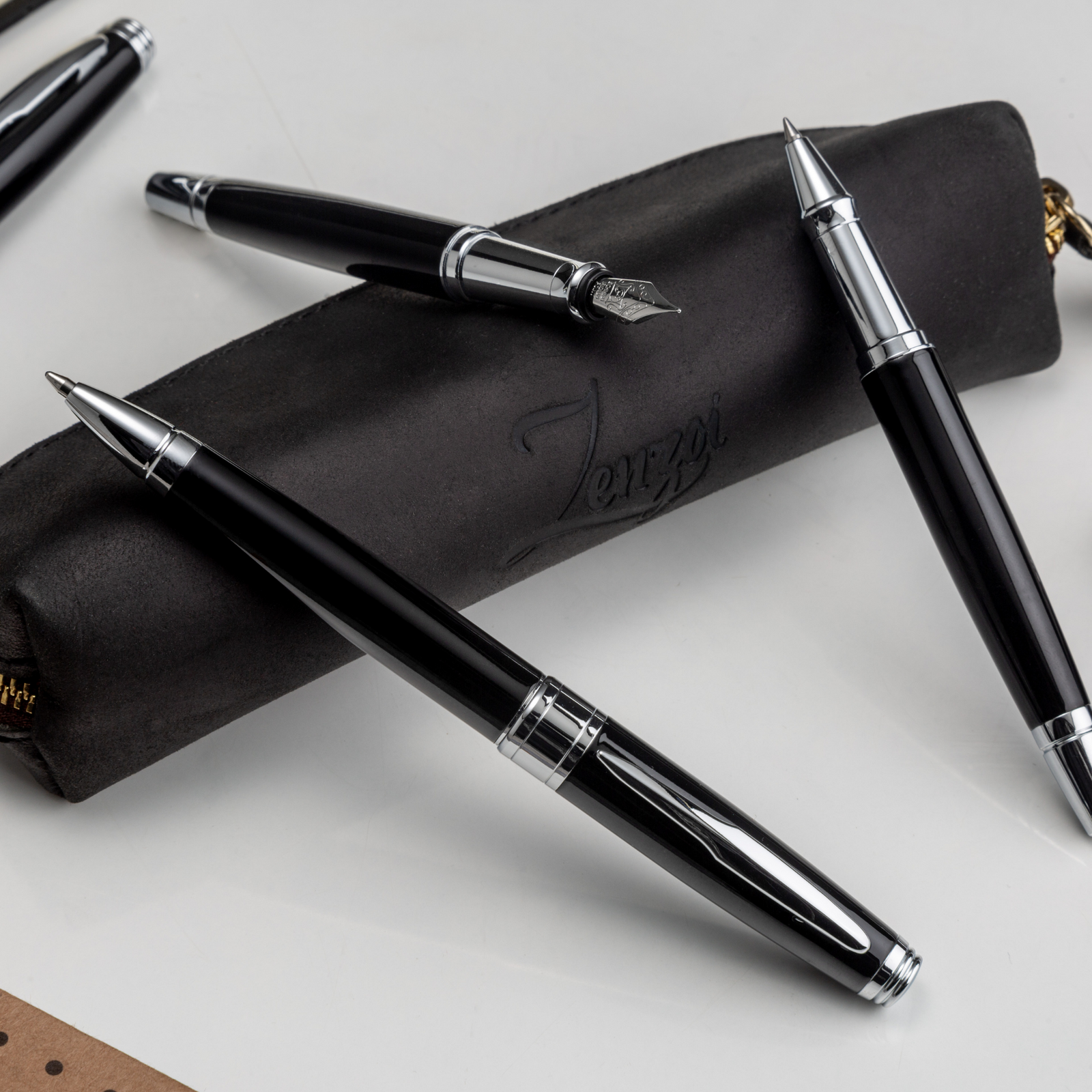 ZenZoi カリグラフィー用万年筆・インクセット ケース付 ☆送料無料