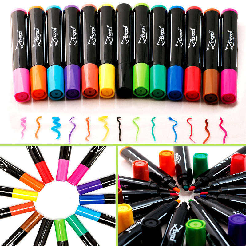 Kids Erasable Marker, Brush Nib - Set of 18