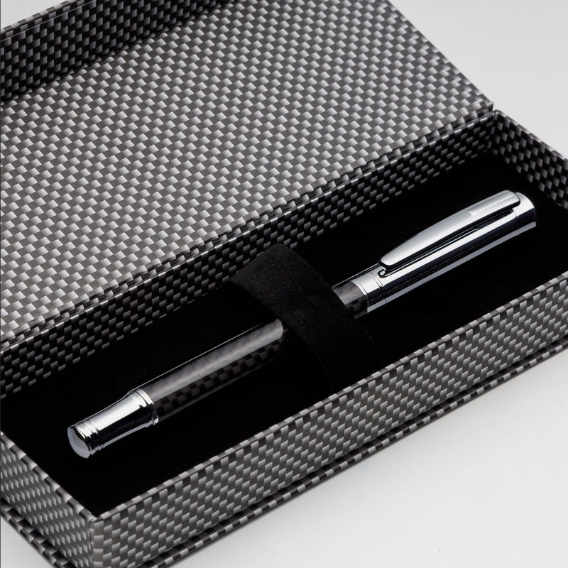 Carbon Fiber Fountain Pen Set with Schmidt Medium Nib - ZenZoi