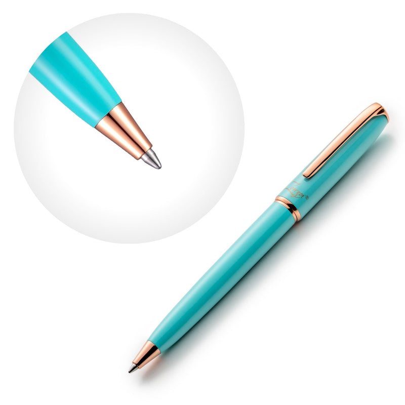 Turquoise Ballpoint Pen Set with Ink Schmidt Refill - ZenZoi
