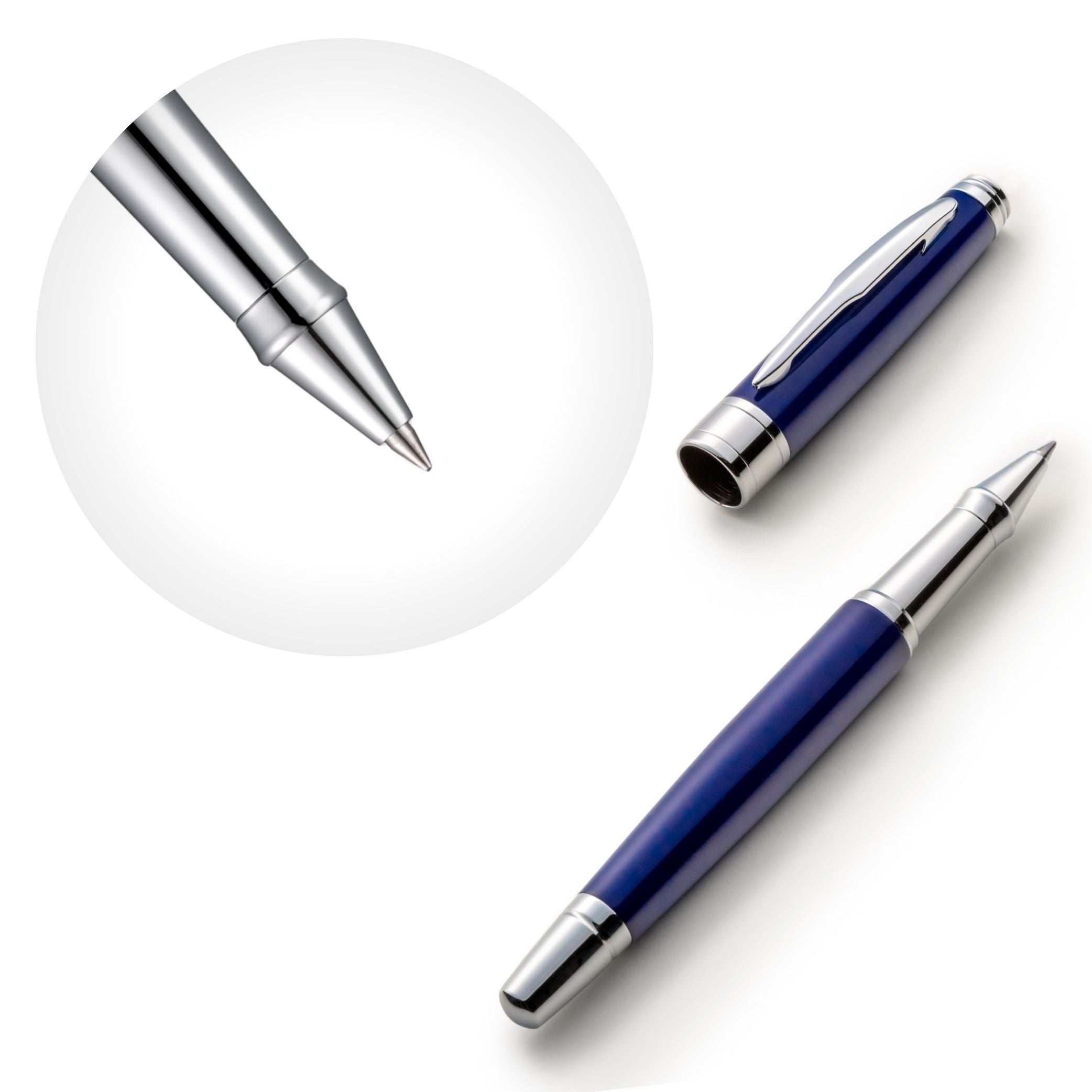 Blue Rollerball Pen Set with Schneider Ink Refill ZenZoi