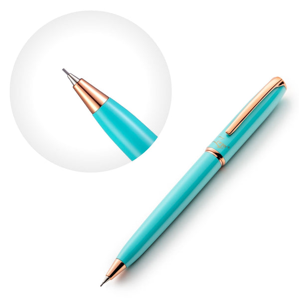 Turquoise Mechanical Pencil Set with 0.7 Schmidt Lead System - ZenZoi