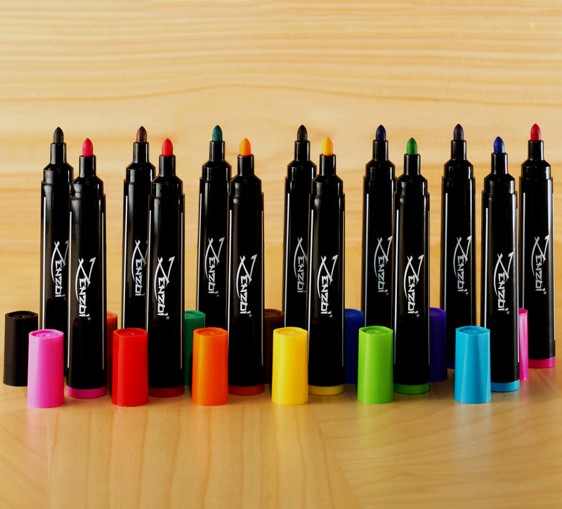 Fine tip dry erase markers