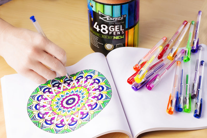Gel Ink Pens Set For Coloring, Sketching, Drawing