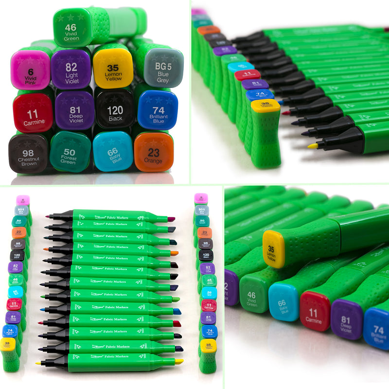 Yosogo Permanent Fabric Marker Pens 3 Colors - Pack Brazil
