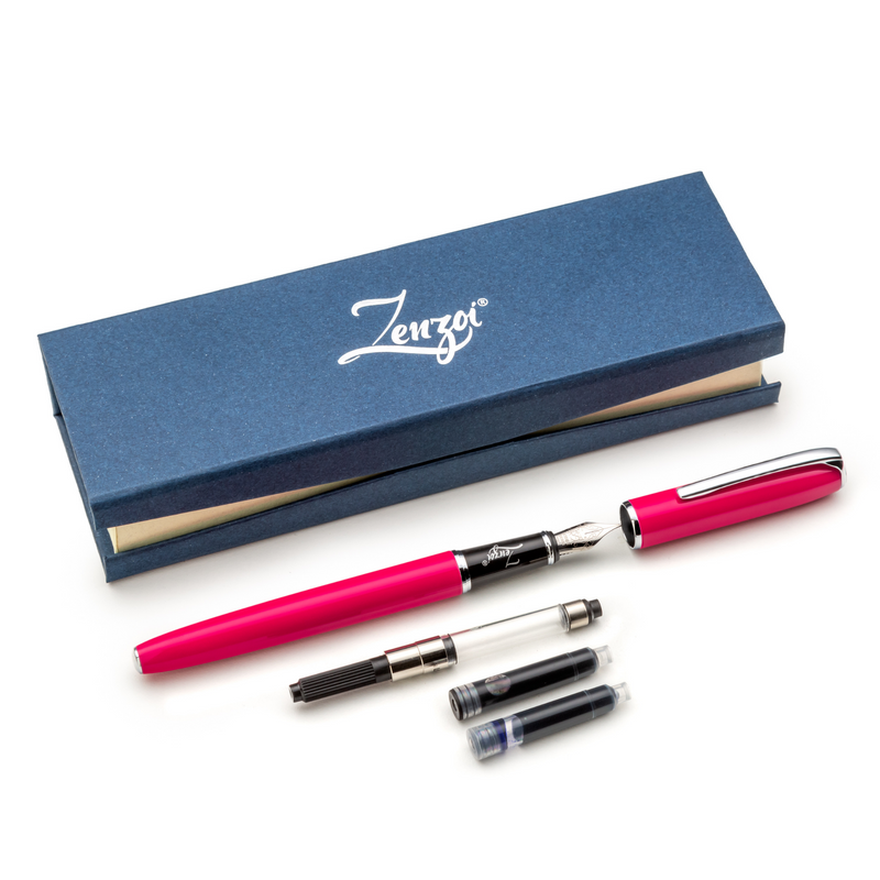 fountain pen set with ink