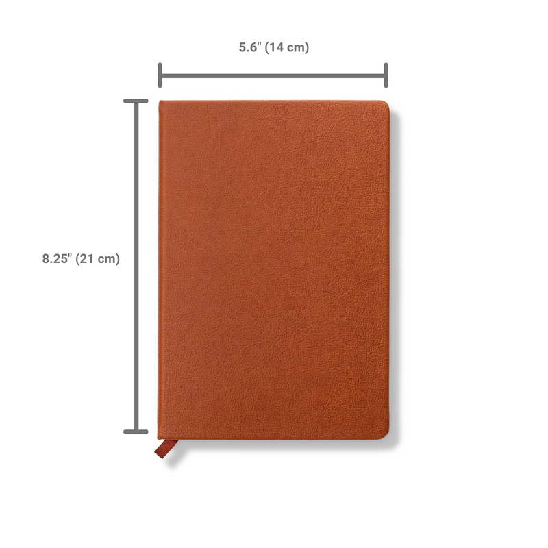 Hardcover Brown Journal Notebook A5 Size with Gift Box - ZenZoi