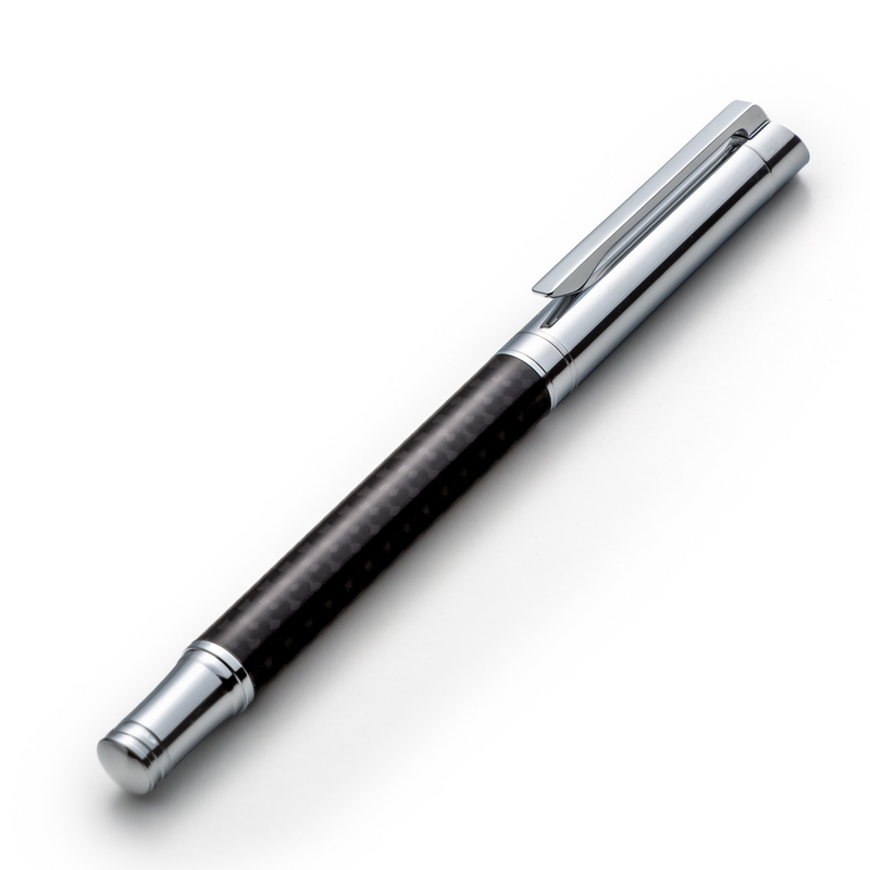 Carbon Fiber Fountain Pen Set with Schmidt Fine Nib - Modern Cap - ZenZoi