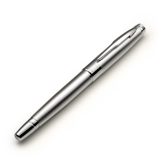 ZenZoi luxury chrome fountain pen set with schmide fine nib