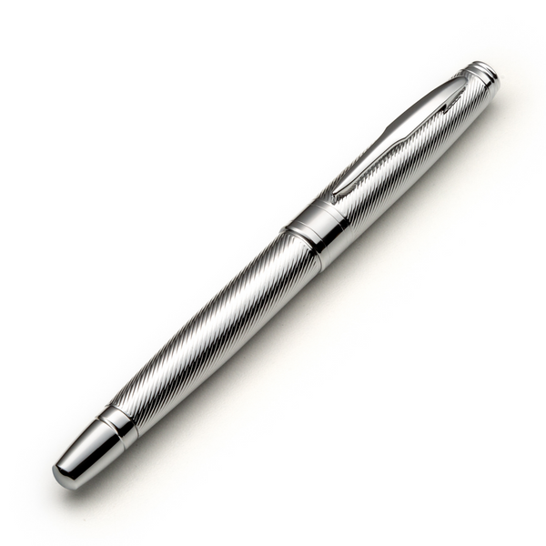 Chrome Rollerball Pen Set with Schneider Ink Refill | ZenZoi
