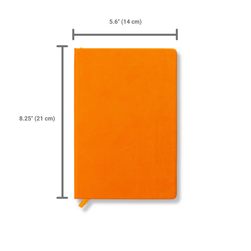 Hardcover Orange Journal Notebook A5 Size with Gift Box | ZenZoi