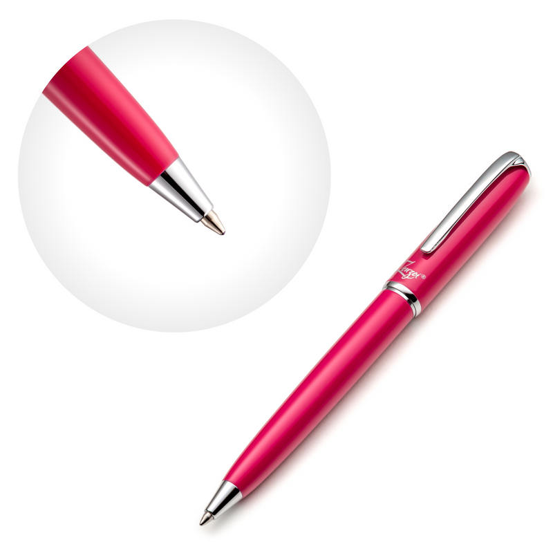 Pink Ballpoint Pen Set with Ink Schmidt Refill - ZenZoi