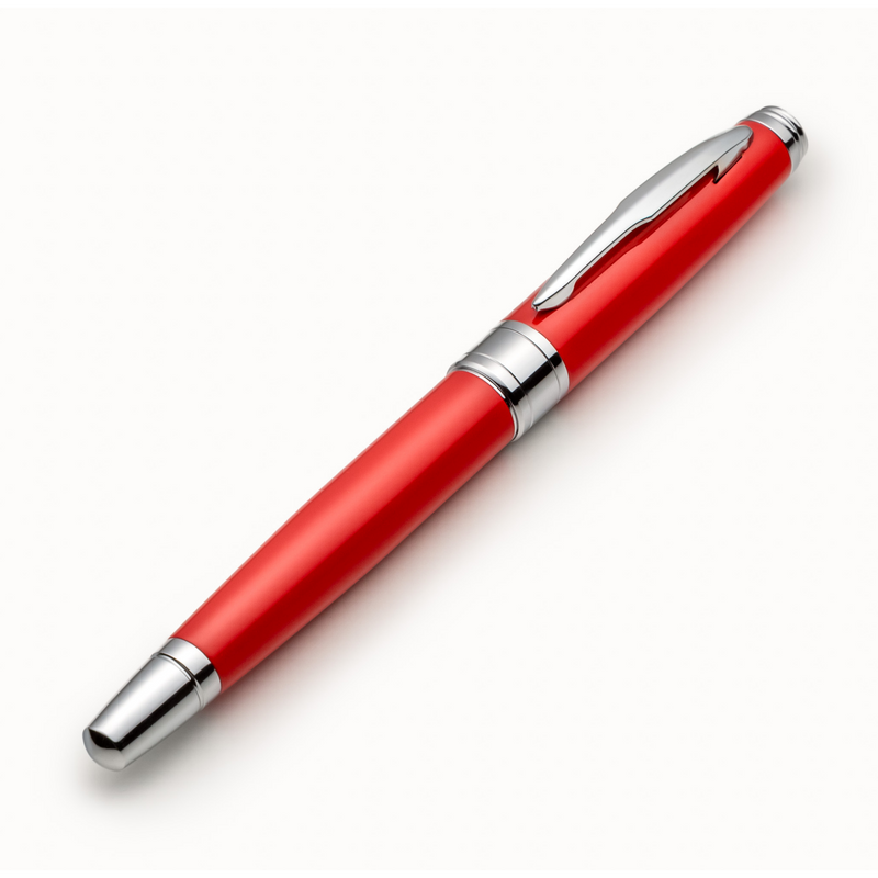 Red Rollerball Pen Set with Schneider Ink Refill - ZenZoi