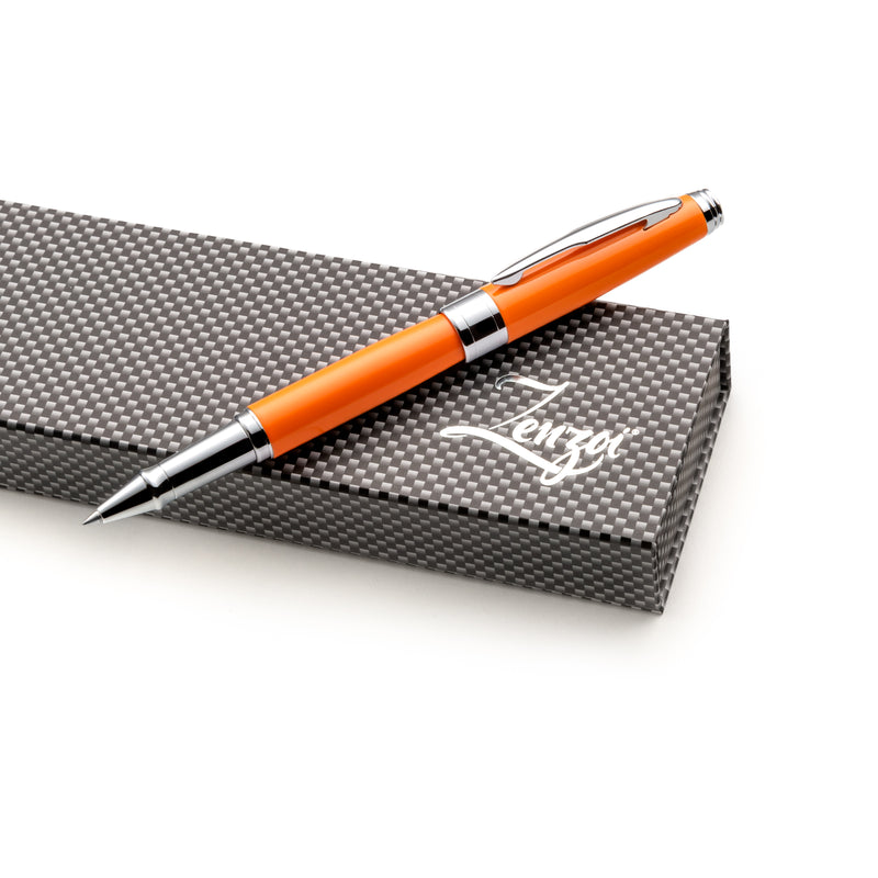 Orange Rollerball Pen Set with Schneider Ink Refill - ZenZoi